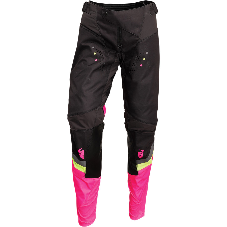 Дамски мотокрос брич THOR WOMEN'S PULSE REV CHARCOAL/FLO PINK 1