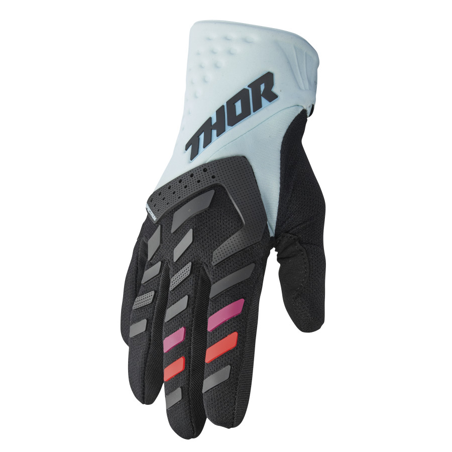 Дамски мотокрос ръкавици THOR WOMEN'S SPECTRUM BLACK/LIGHT MINT 1