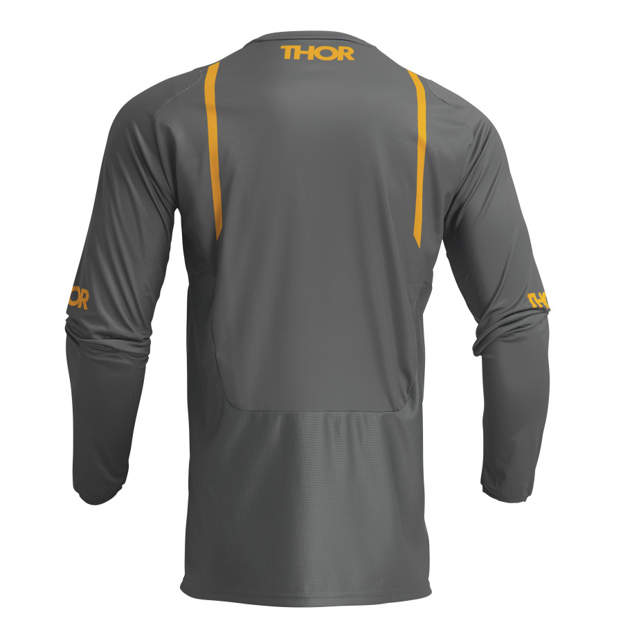 Мотокрос джърси THOR PULSE MONO DARK GRAY/YELLOW — снимка 2