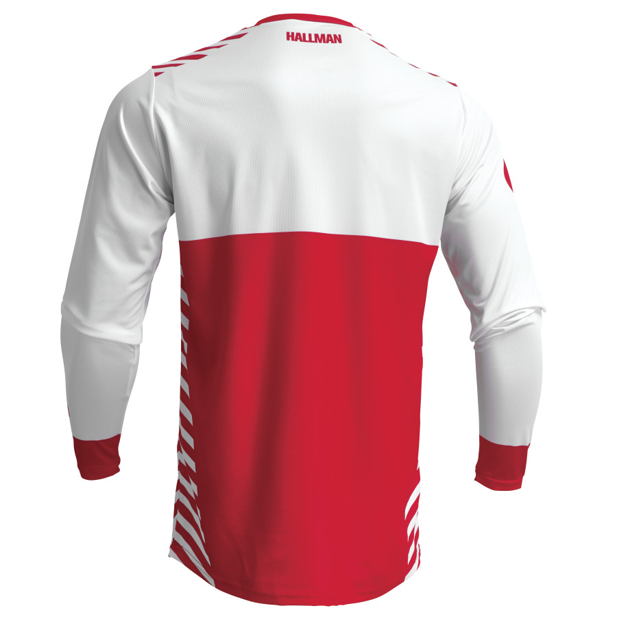 Мотокрос джърси THOR HALLMAN DIFFER SLICE WHITE/RED — снимка 2