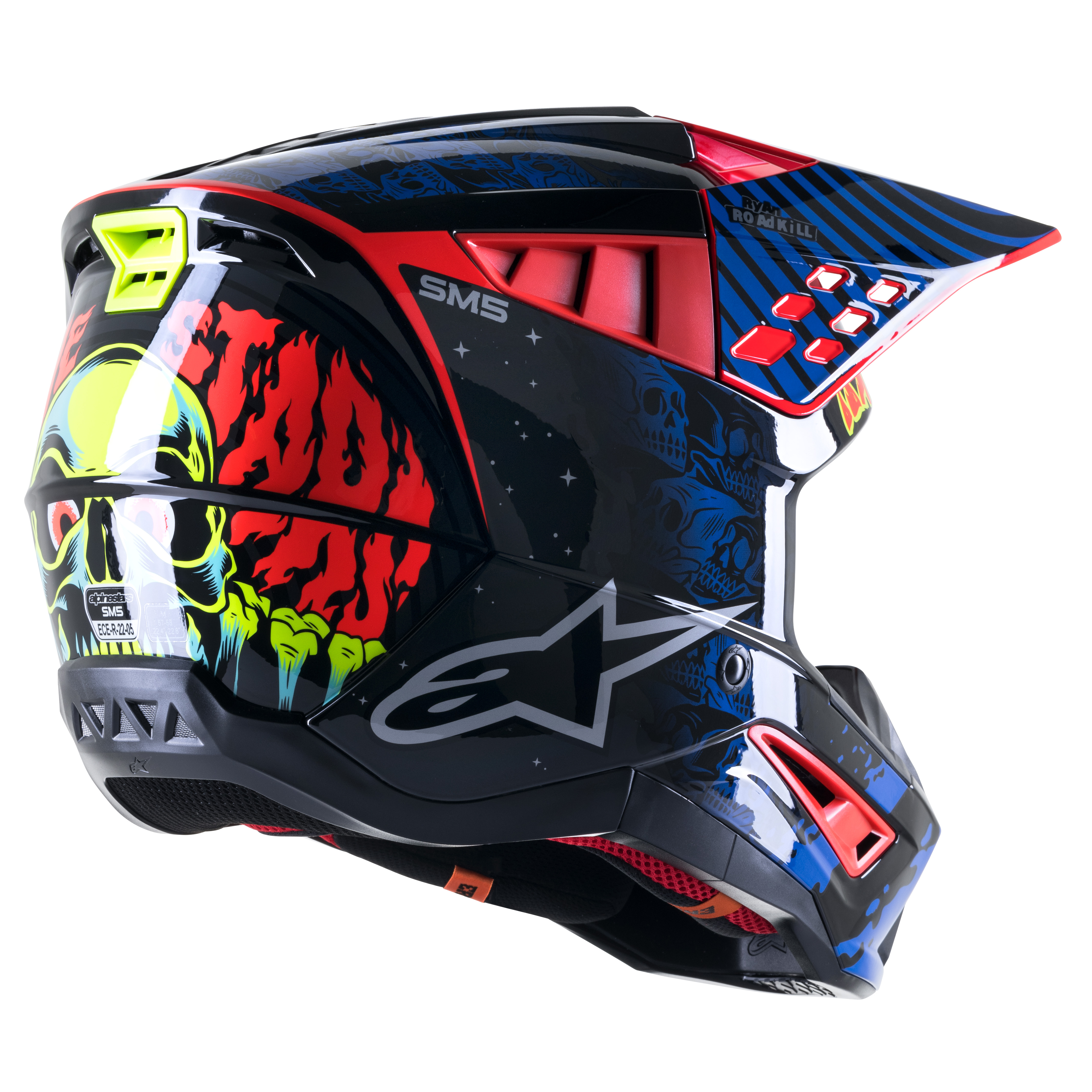 Мотокрос каска Alpinestars SM5 SOL BLACK/RED — снимка 2