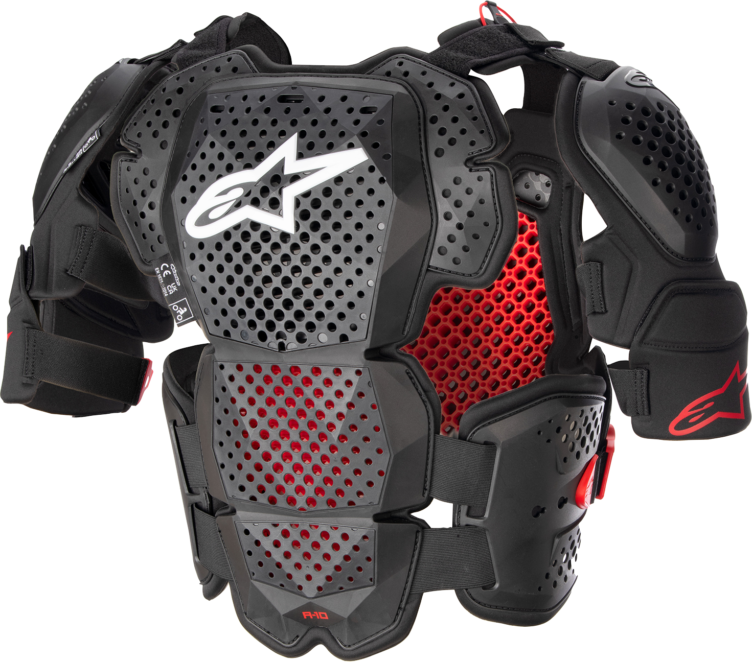 Протекторна броня ALPINESTARS A-10 V2 BLACK/RED — снимка 2
