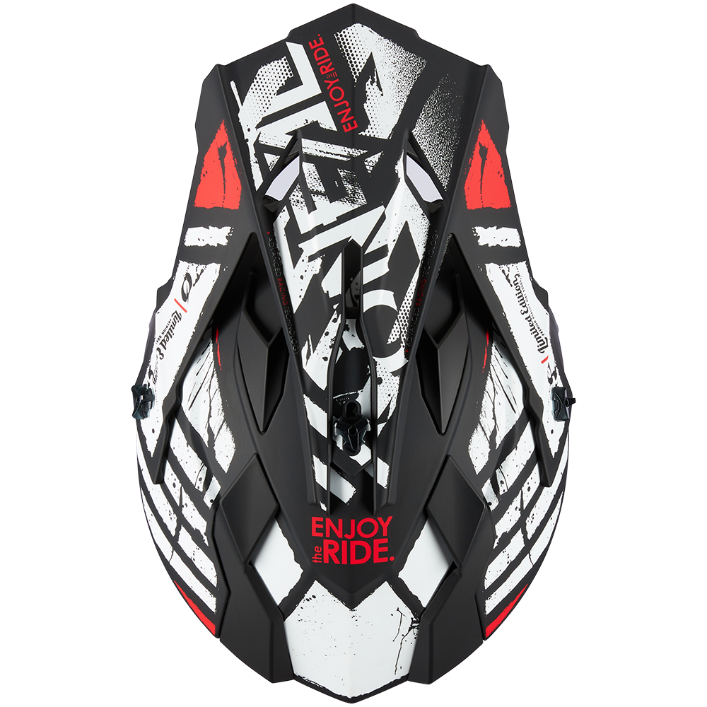 Мотокрос каска O'NEAL 2SERIES GLITCH V.23 BLACK/WHITE — снимка 5