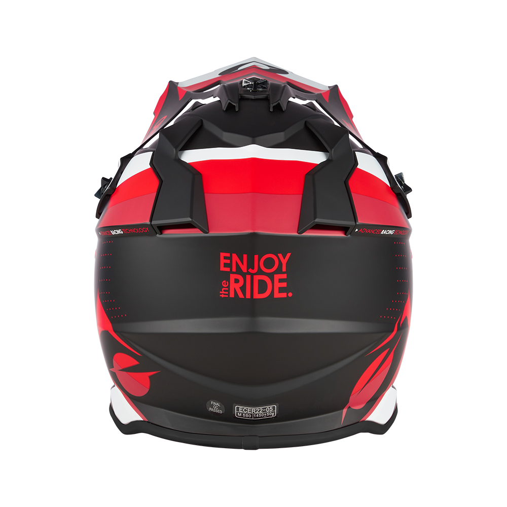 Мотокрос каска O'NEAL 2SERIES SPYDE V.23 BLACK/RED/WHITE — снимка 3