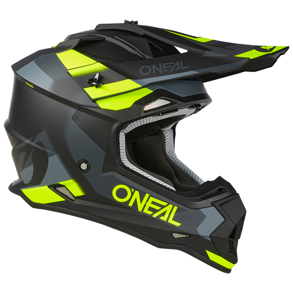 Мотокрос каска O'NEAL 2SERIES SPYDE V.23 BLACK/GRAY/NEON YELLOW — снимка 2