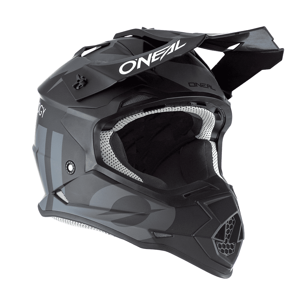 Мотокрос каска O'NEAL 2SERIES SLICK V.23 BLACK/GRAY — снимка 2