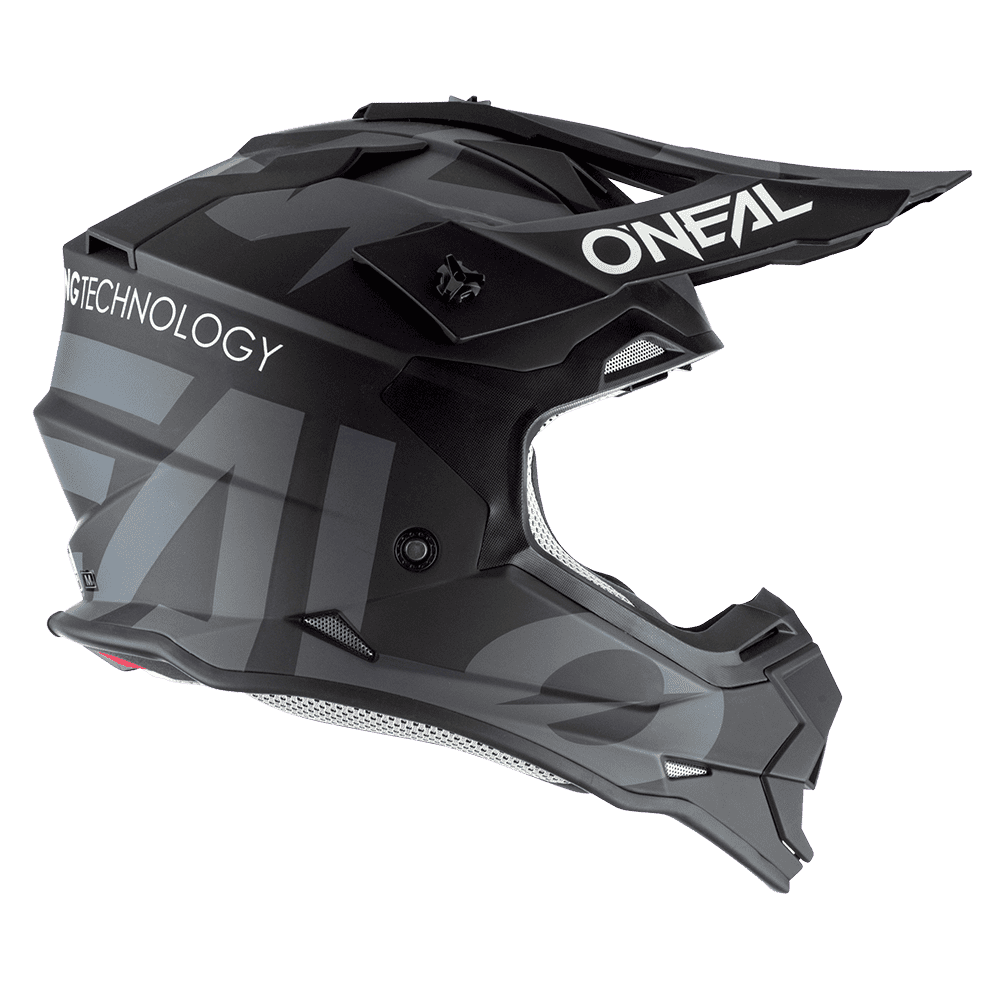 Мотокрос каска O'NEAL 2SERIES SLICK V.23 BLACK/GRAY — снимка 5