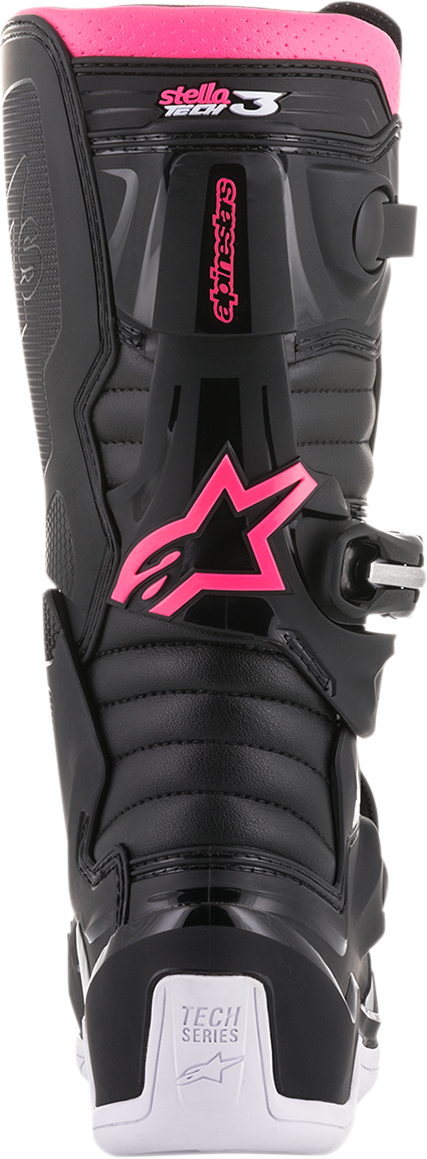 Дамски мотокрос ботуши ALPINESTARS Stella Tech 3 BLACK/WHITE/PINK — снимка 2