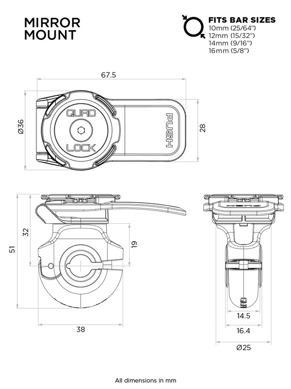 Система за монтаж QUAD LOCK Mirror Mount — снимка 2