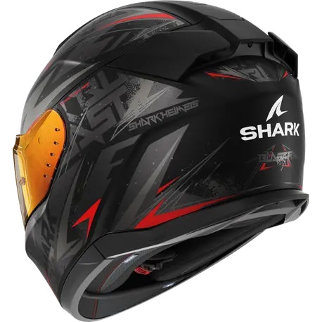 Каска SHARK D-SKWAL 3 BLAST-R MATT BLACK/GREY/RED — снимка 2
