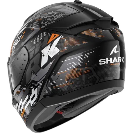 Каска SHARK RIDILL 2 MOLOKAI GLOSS BLACK/GRAY/ORANGE — снимка 2