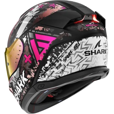 Каска SHARK SKWAL i3 HELLCAT MATT BLACK/WHITE/PINK — снимка 2