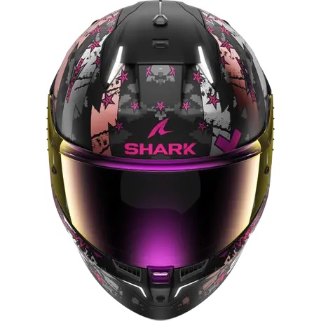Каска SHARK SKWAL i3 HELLCAT MATT BLACK/WHITE/PINK — снимка 3