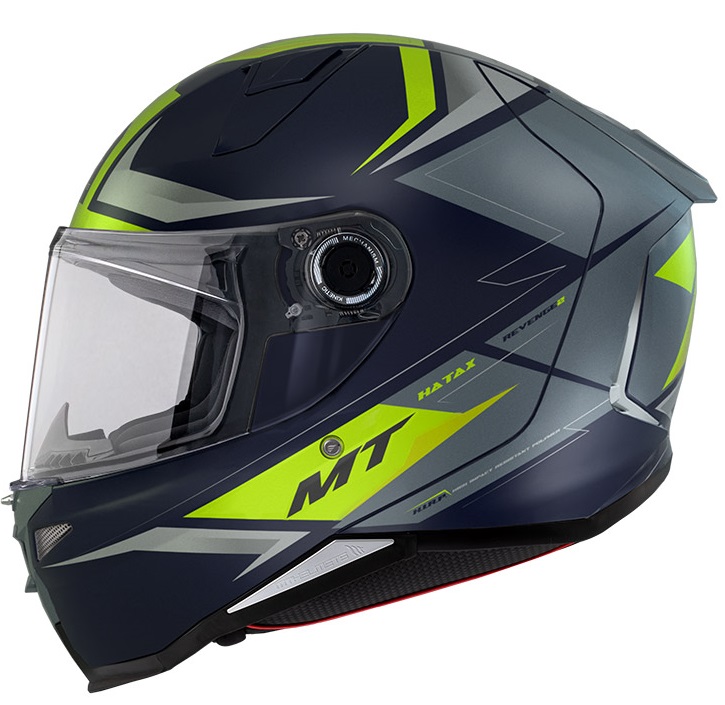 Каска MT REVENGE 2 S HATAX C3 BLACK/GREY/GREEN MATT 1