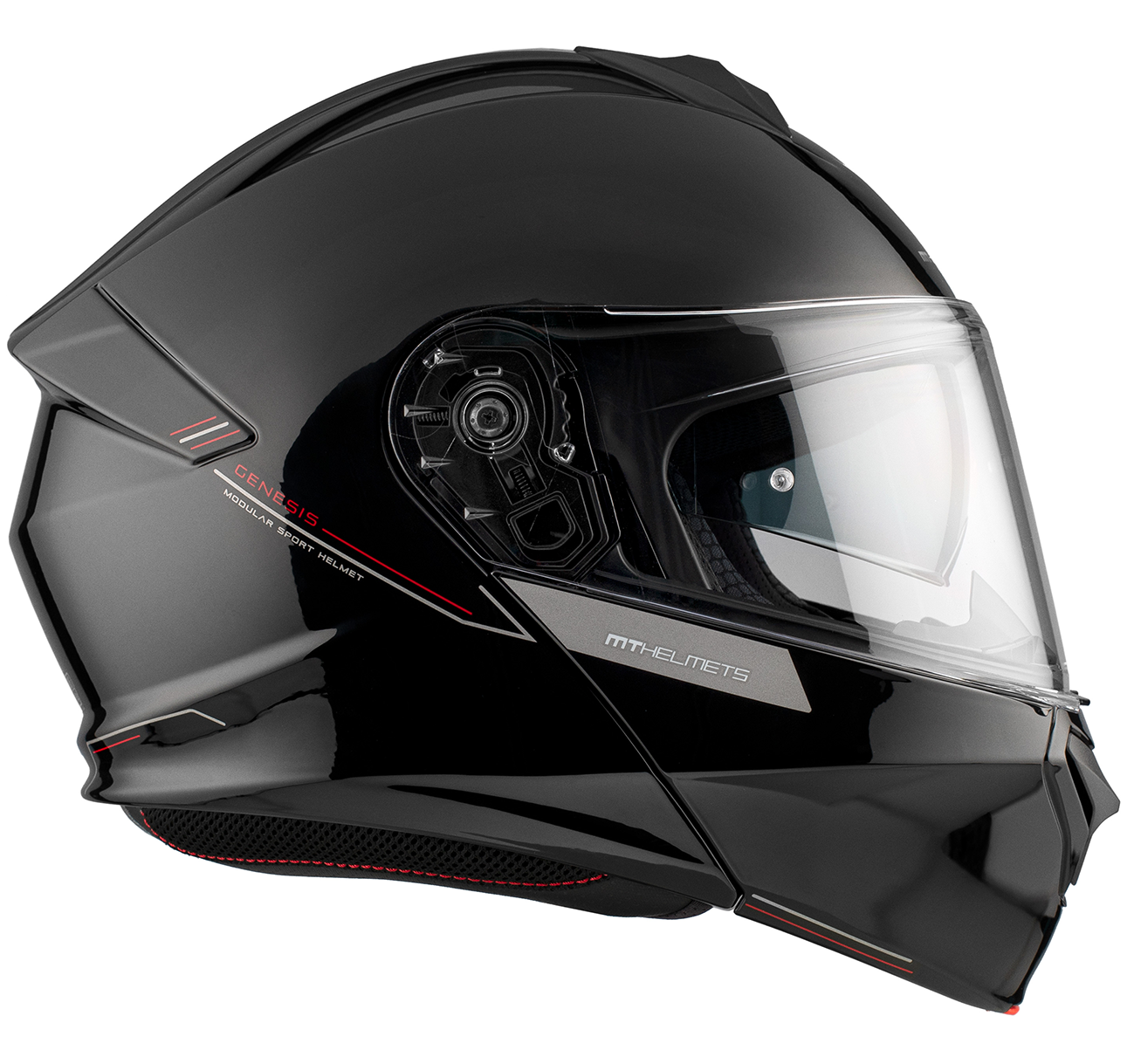 Отваряема каска MT GENESIS A1 GLOSS BLACK — снимка 4