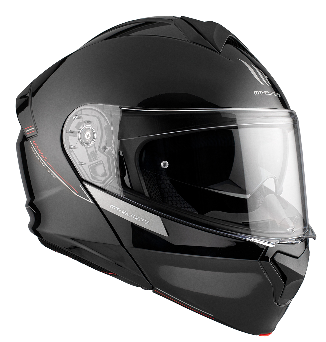 Отваряема каска MT GENESIS A1 GLOSS BLACK — снимка 3