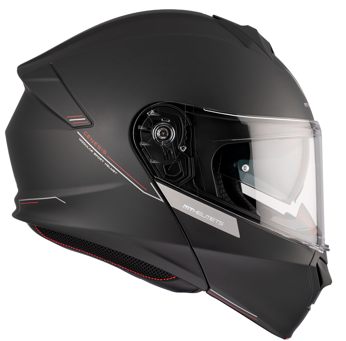Отваряема каска MT GENESIS A1 BLACK MATT — снимка 4