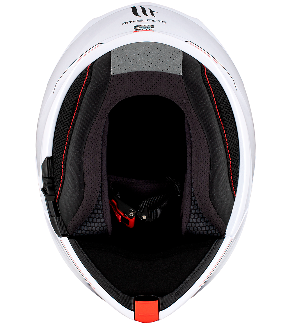 Отваряема каска MT GENESIS A0 GLOSS WHITE — снимка 5
