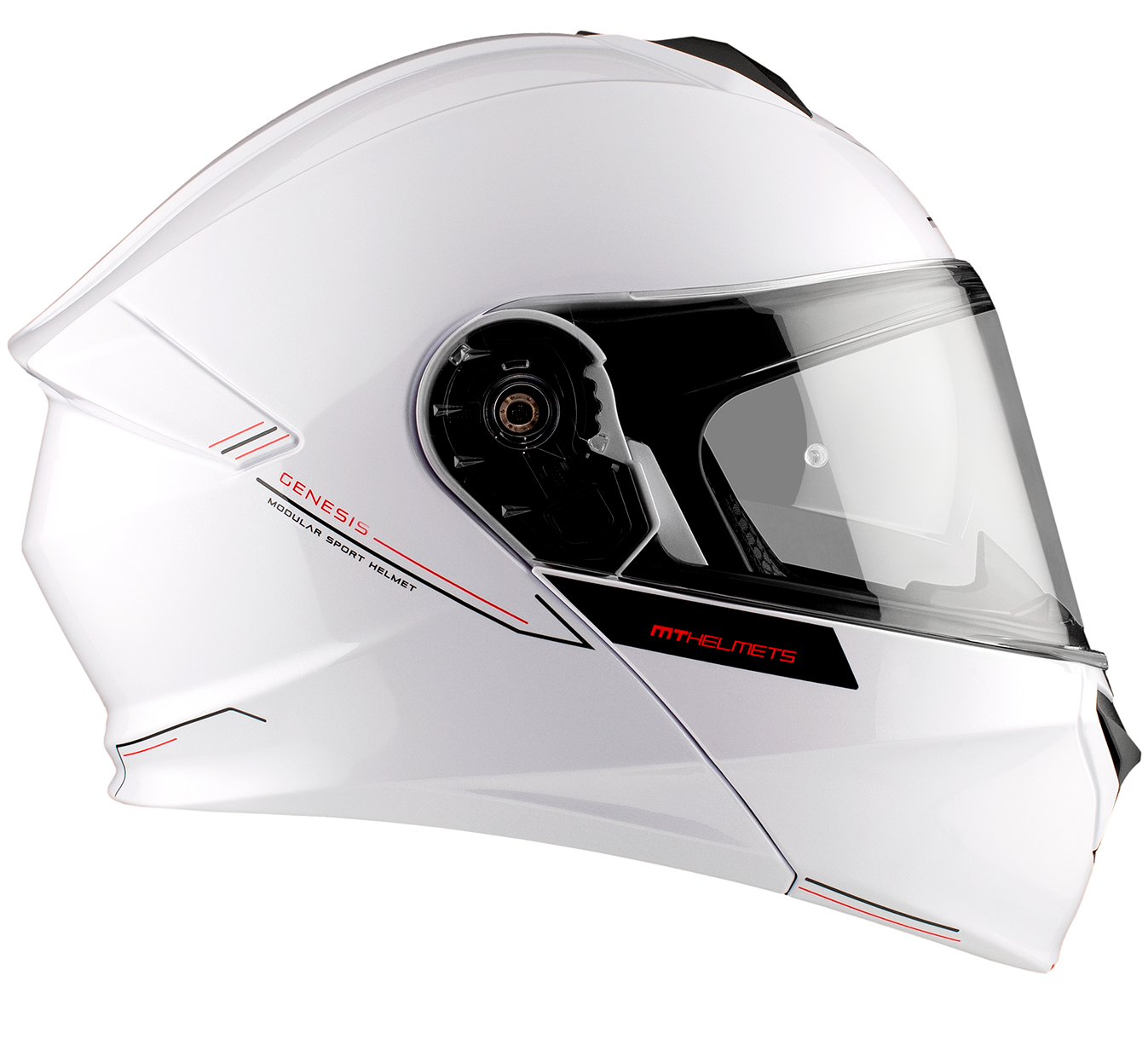 Отваряема каска MT GENESIS A0 GLOSS WHITE — снимка 6