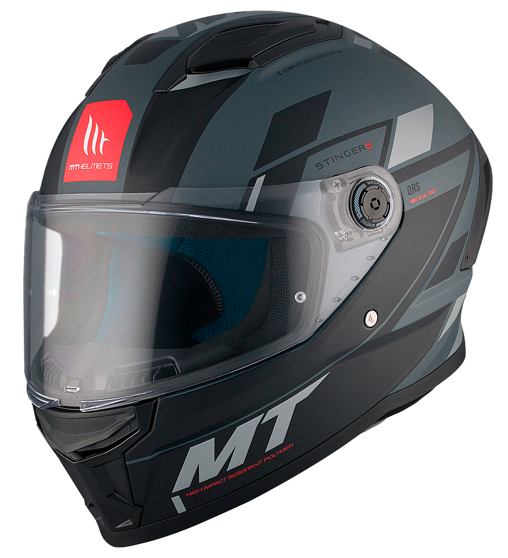Каска MT STINGER 2 ZIVZE C2 MATT BLACK/GREY 1