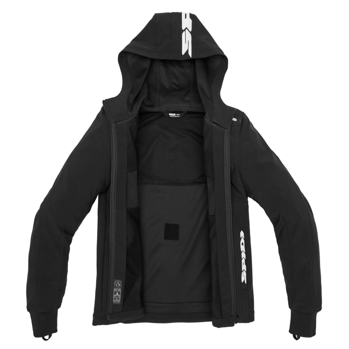 Мото суитшърт SPIDI HOODIE ARMOR LIGHT BLACK — снимка 2