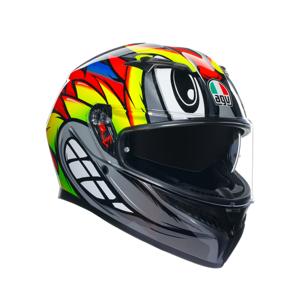 КАСКА AGV K3 -BIRDY 2.0 GREY/YELLOW/RED 1