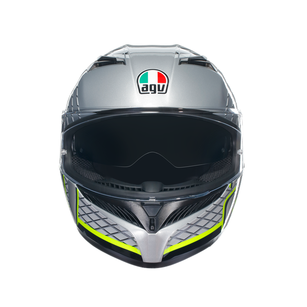 КАСКА AGV K3 - FORTIFY GREY/BLACK/YELLOW FLUO — снимка 2