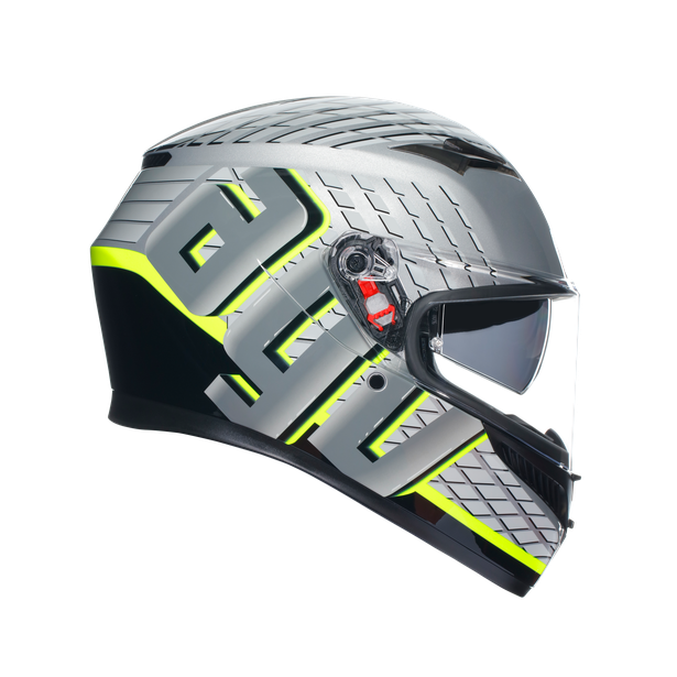 КАСКА AGV K3 - FORTIFY GREY/BLACK/YELLOW FLUO — снимка 3