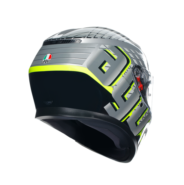 КАСКА AGV K3 - FORTIFY GREY/BLACK/YELLOW FLUO — снимка 6