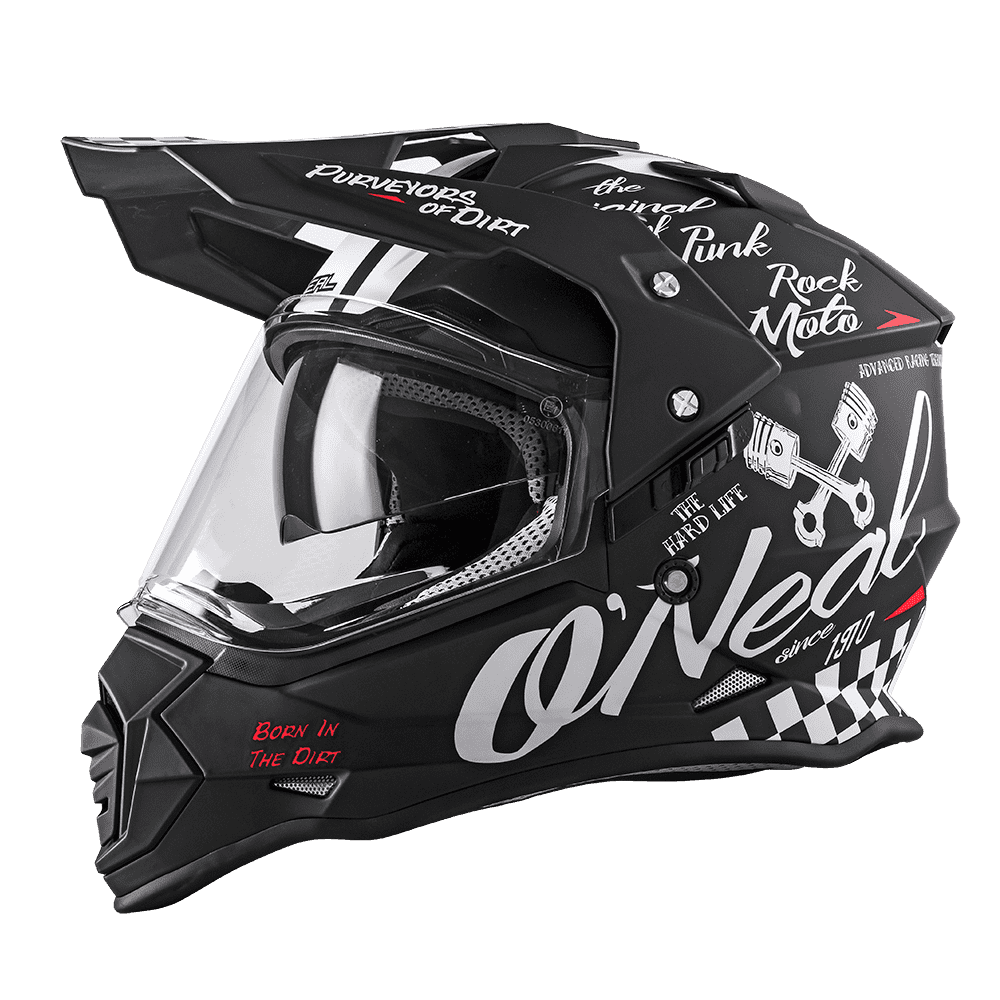 Ендуро каска O'NEAL SIERRA II TORMENT V.23 BLACK/WHITE 1