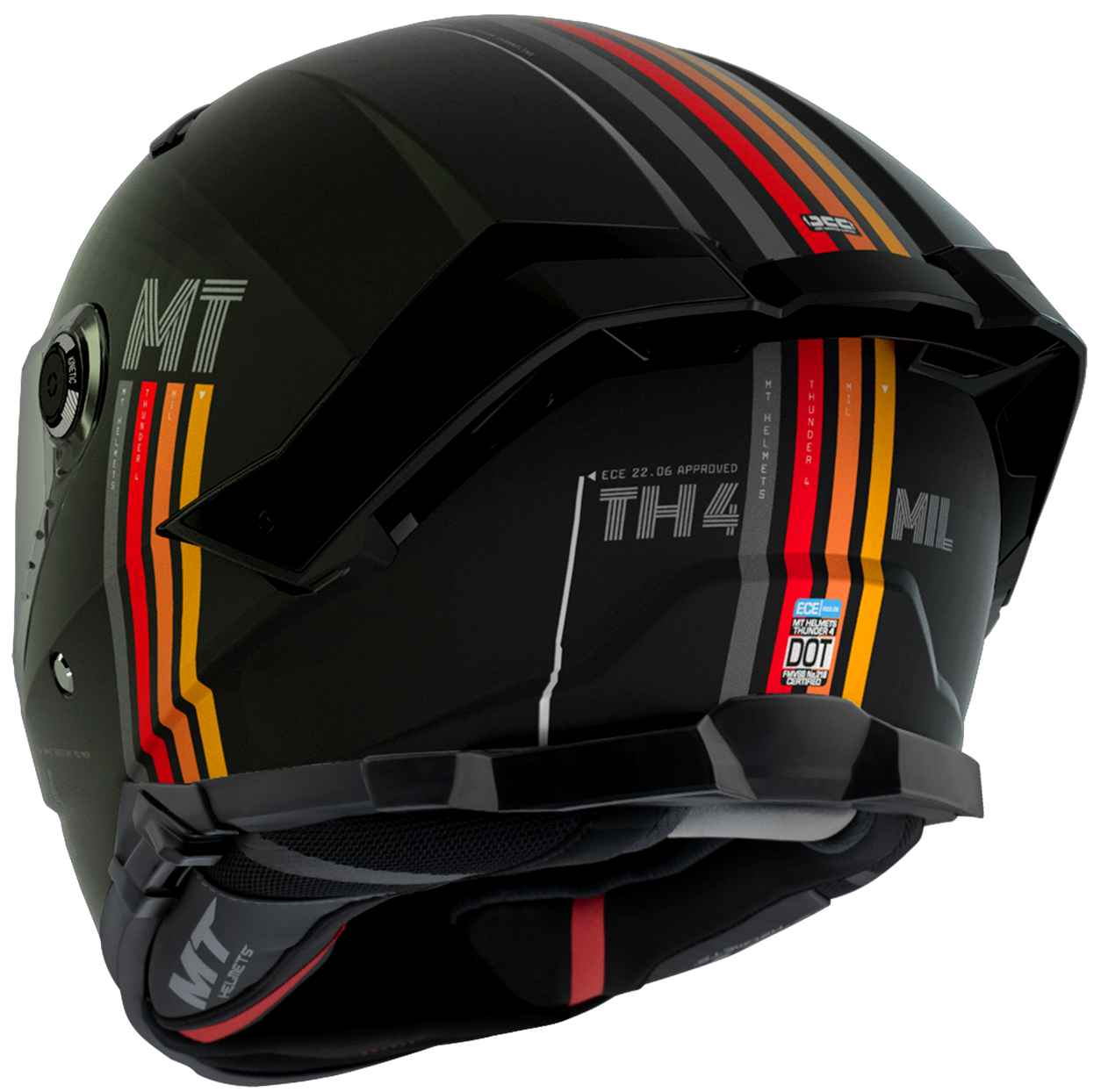 Каска MT THUNDER 4 SV MIL A11 MATT BLACK — снимка 3
