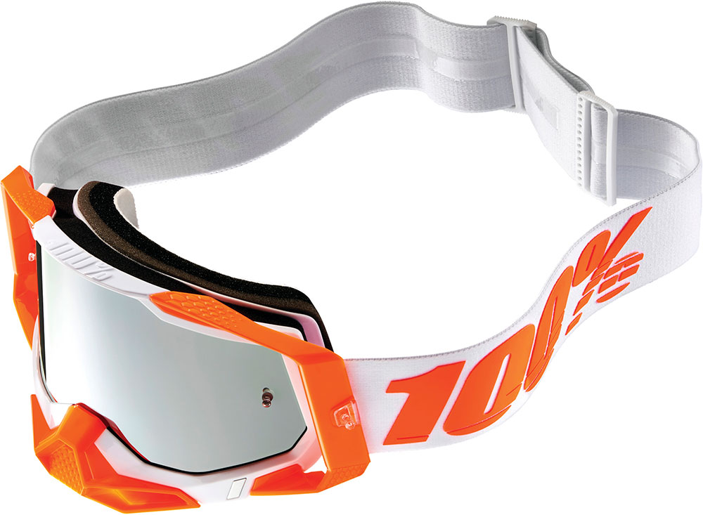 Мотокрос очила 100% RACECRAFT ORANGE SILVER FLASH — снимка 2