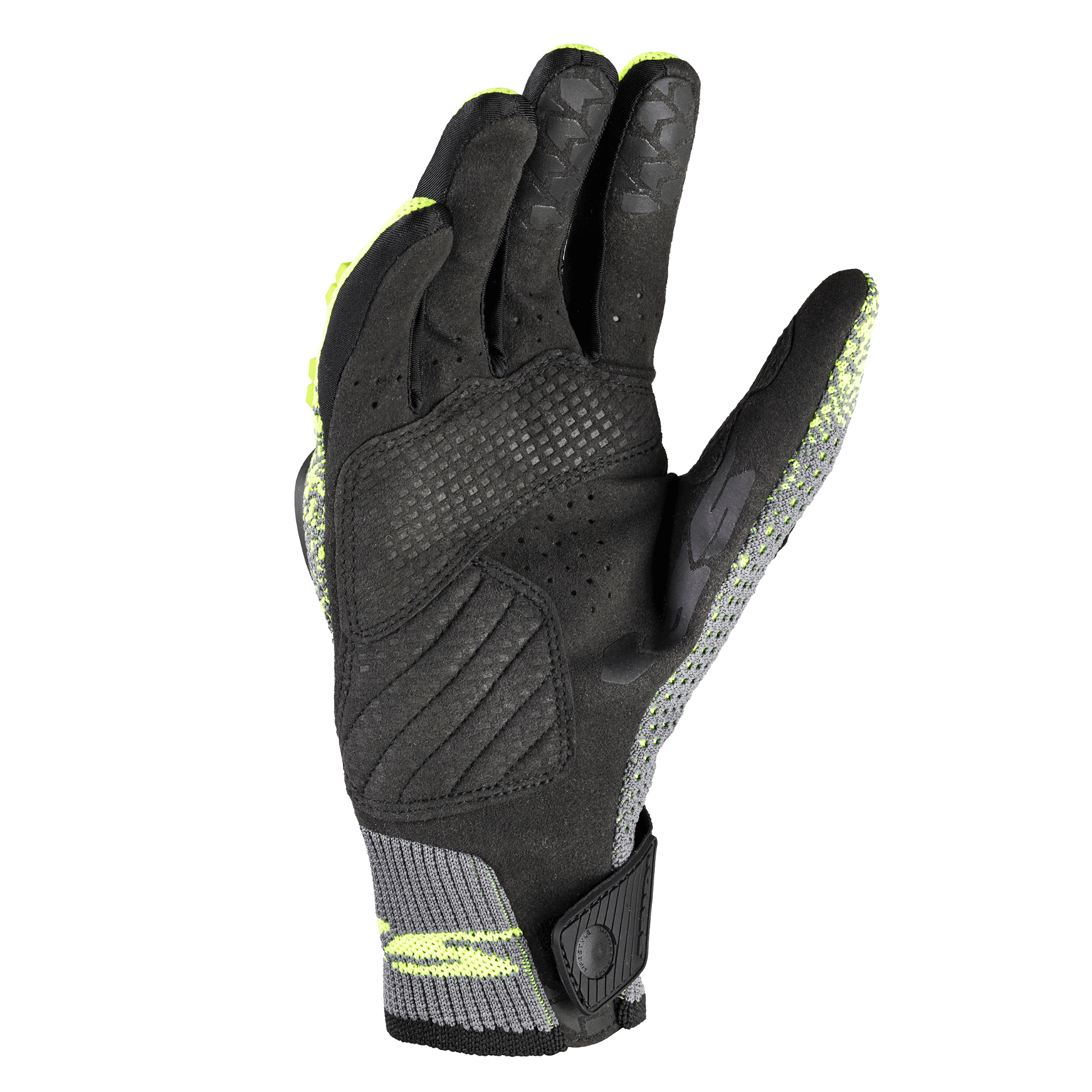 Текстилни мото ръкавици SPIDI CROSS KNIT YELLOW FLUO — снимка 2