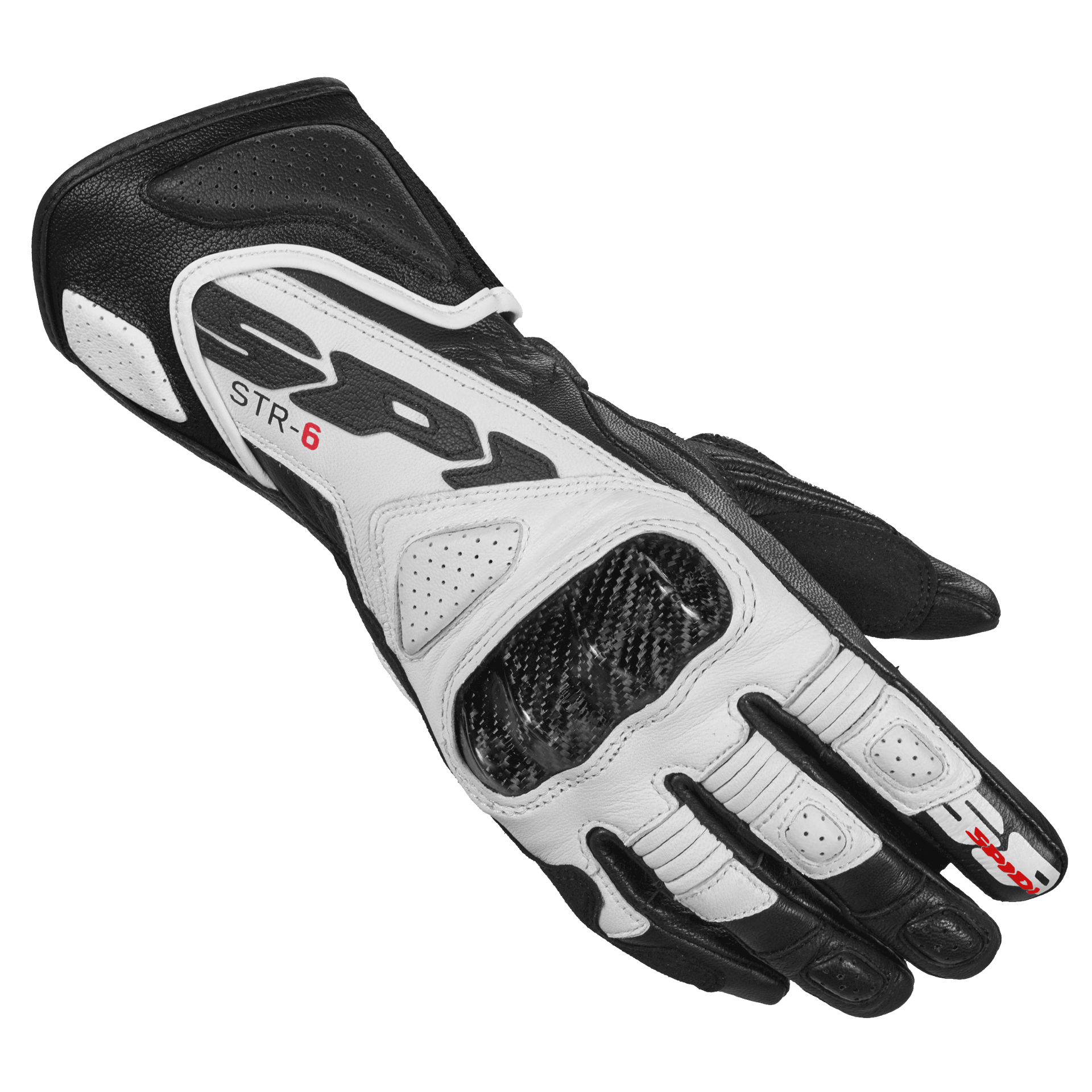 Дамски кожени мото ръкавици SPIDI STR-6 Black/White