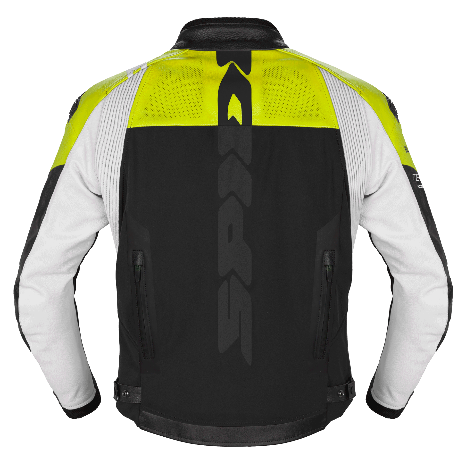 Кожено мото яке SPIDI DP PROGRESSIVE HYBRID PERFORATED Black/Fluo — снимка 2