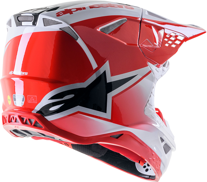 Мотокрос каска ALPINESTARS SM10 UNIT RD/WT — снимка 2