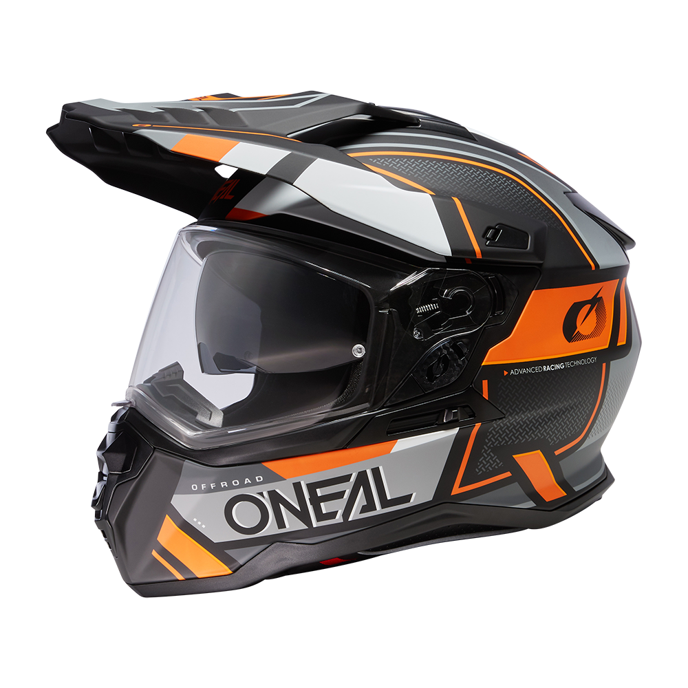 Ендуро каска D-SRS SQUARE V.24 BLACK/GRAY/ORANGE