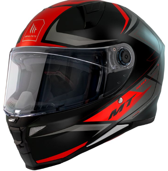 Каска MT REVENGE 2 S HATAX B5 BLACK/GREY/RED MATT 1