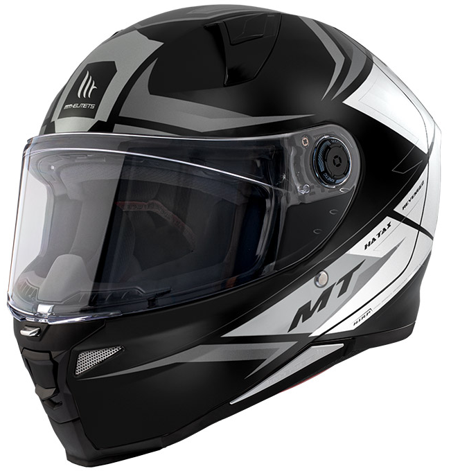 Каска MT REVENGE 2 S HATAX B2 BLACK/GREY/WHITE GLOSS 1