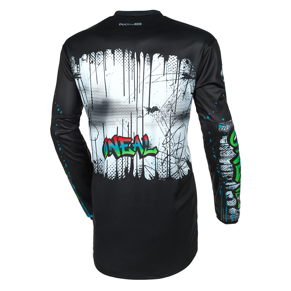 Мотокрос блуза O`NEAL ELEMENT RANCID BLACK/WHITE — снимка 2