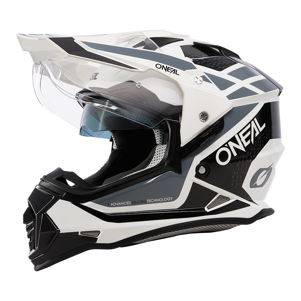 Ендуро каска O'NEAL SIERRA II R WHITE/BLACK/GRAY V.24 — снимка 2
