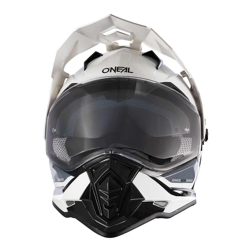 Ендуро каска O'NEAL SIERRA II R WHITE/BLACK/GRAY V.24 — снимка 4
