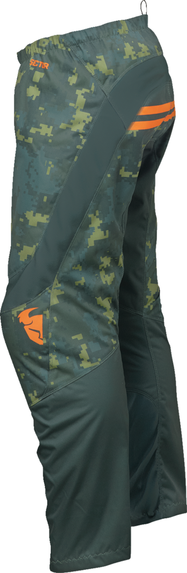 Детски мотокрос брич THOR YOUTH SECTOR DIGI GREEN/ORANGE — снимка 2