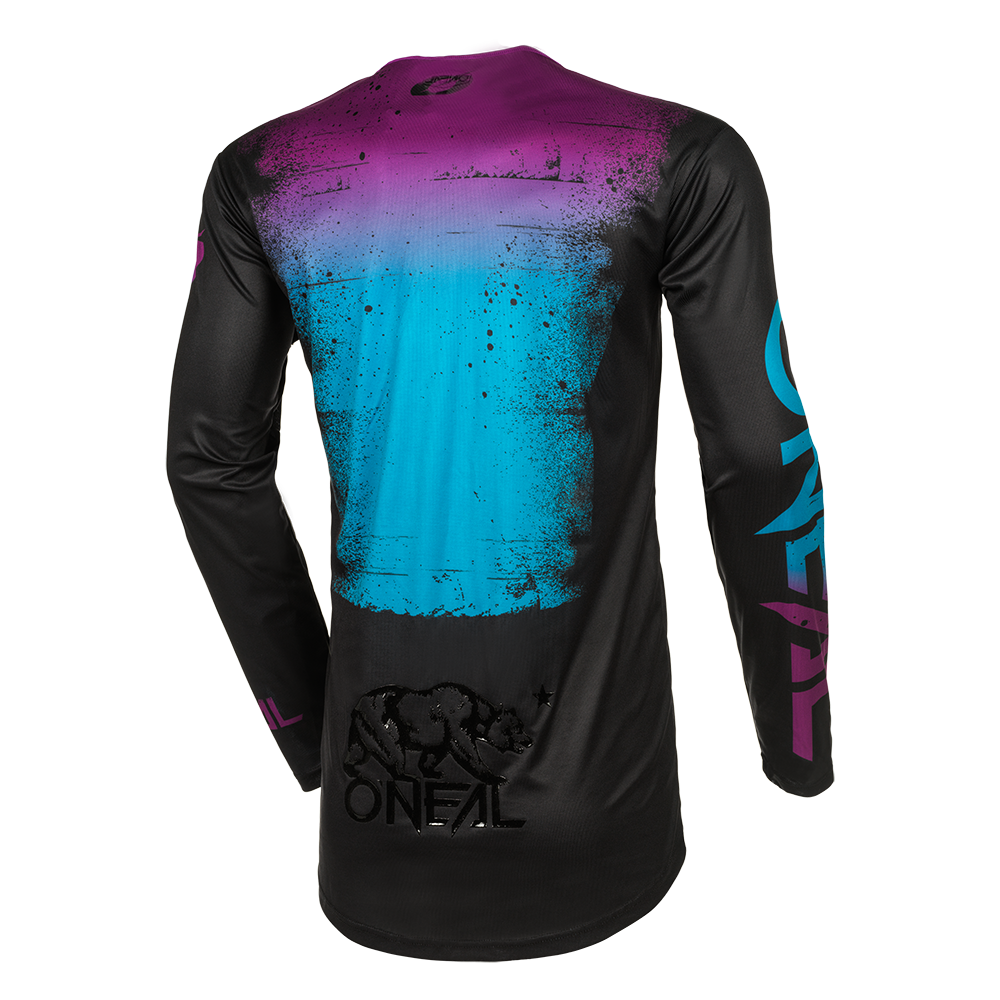 Мотокрос блуза O'NEAL MAYHEM SCARZ BLACK/BLUE V.24 — снимка 2