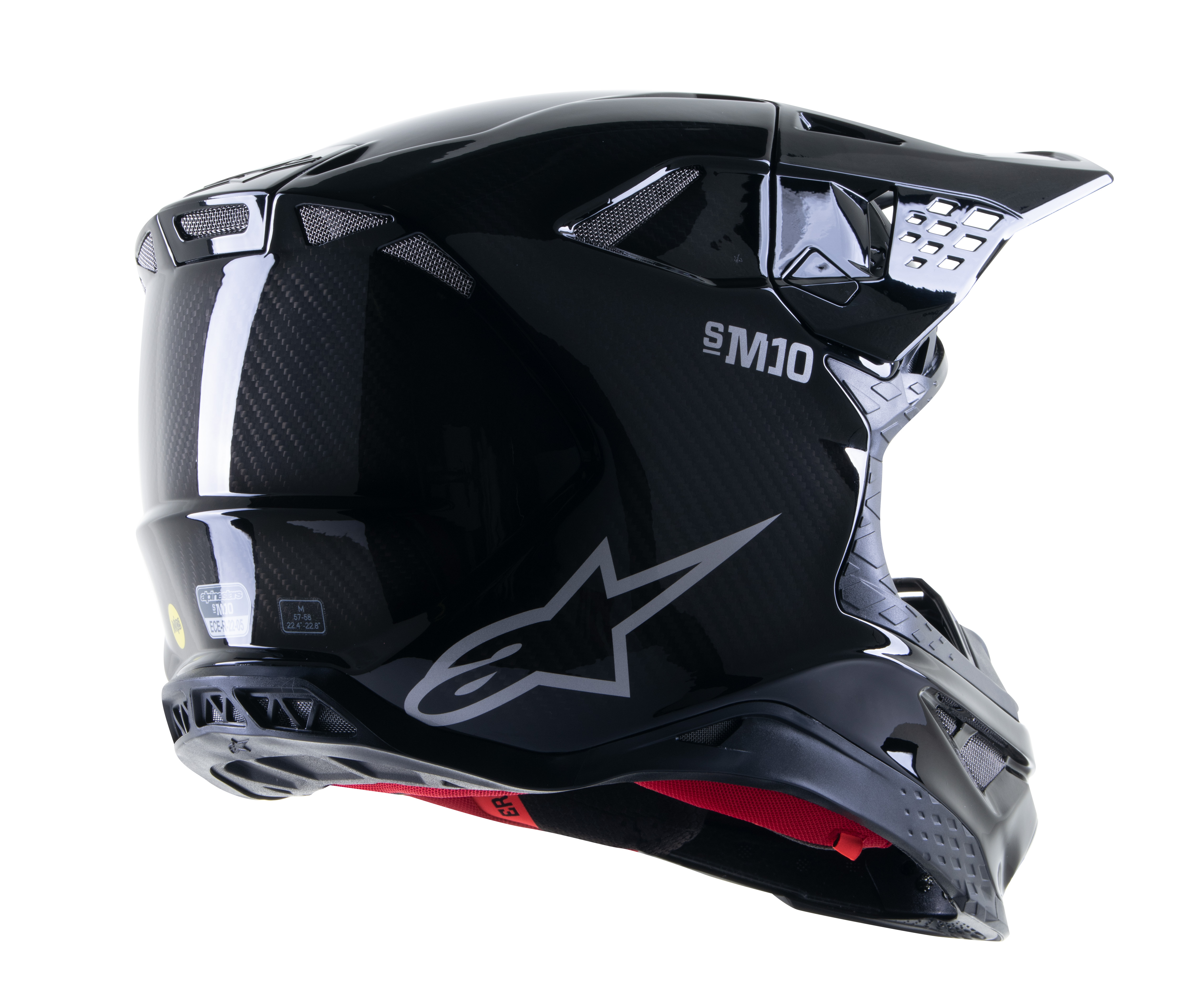 Мотокрос каска ALPINESTARS SM10 SOLID CARB — снимка 2