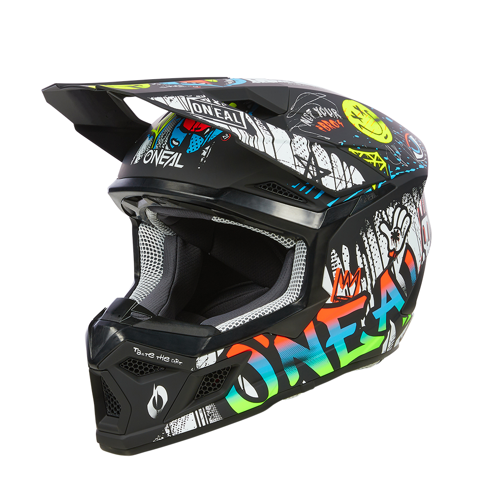 Детска мотокрос каска O'NEAL 3SERIES RANCID BLACK/WHITE V.24 — снимка 2