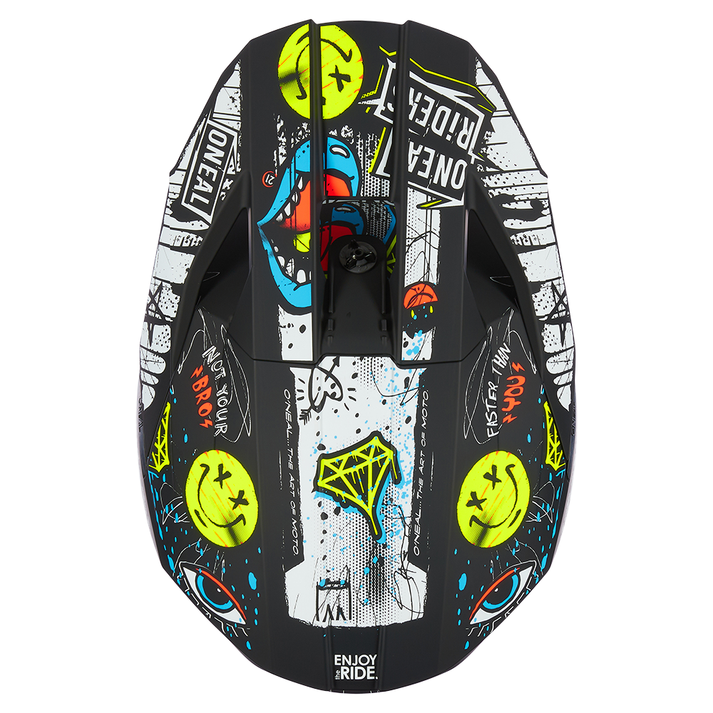 Детска мотокрос каска O'NEAL 3SERIES RANCID BLACK/WHITE V.24 — снимка 4