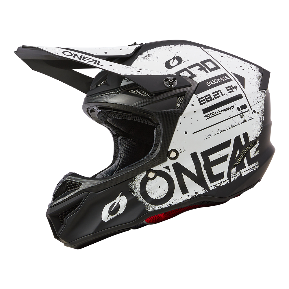 Мотокрос каска O'NEAL 5SERIES SCARZ BLACK/WHITE V.24 — снимка 2