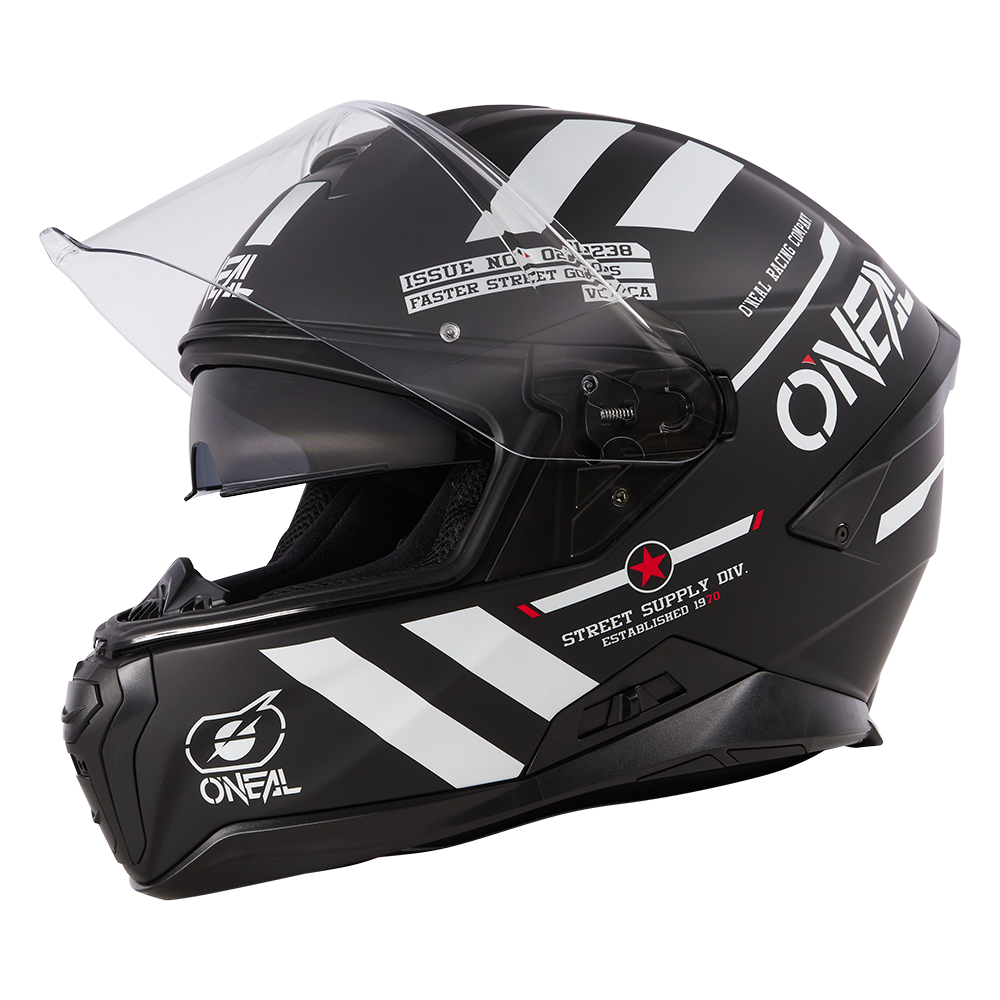 Каска O'NEAL CHALLENGER WARHAWK BLACK/WHITE/RED V.24 — снимка 4