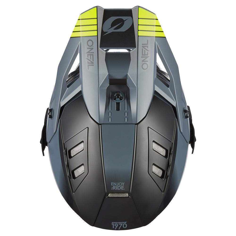 Ендуро каска O'NEAL EX-SRS HITCH BLACK/GRAY/NEON YELLOW V.24 — снимка 5